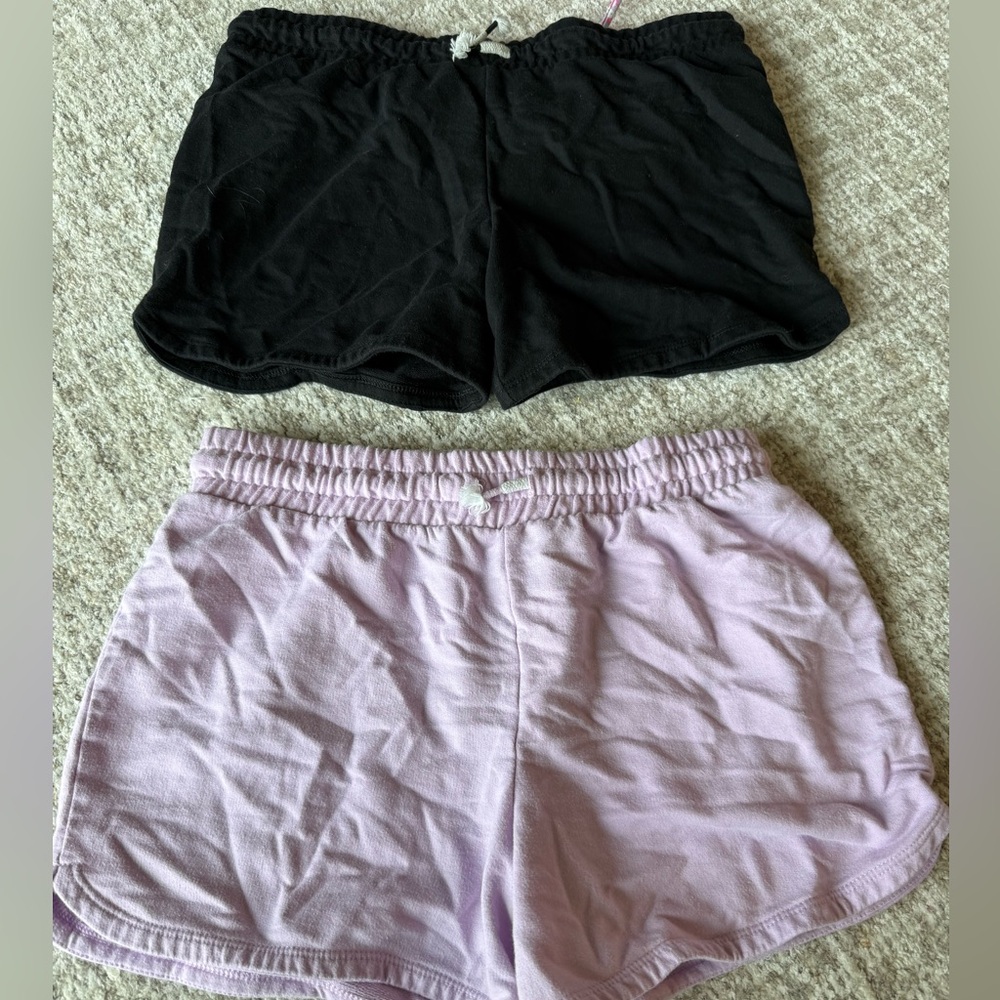 Cat & Jack KIDSLavender and Black Athletic Lounge Shorts Duo